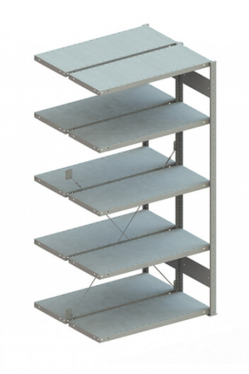 META CLIP 100 DAR 2000 x 1000 x 400 RAL 7035 kpl. mit 2 x 5 Böden 