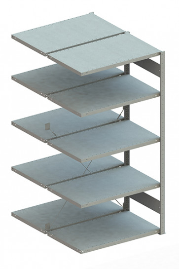META CLIP 100 DAR 2000 x 1000 x 600 RAL 7035 kpl. mit 2 x 5 Böden 