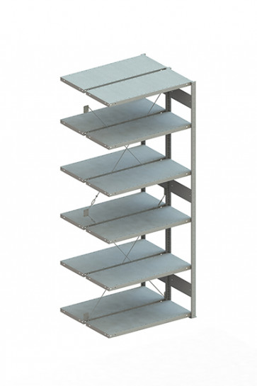 META CLIP 100 DAR 2500 x 1000 x 400 RAL 7035 kpl. mit 2 x 6 Böden 