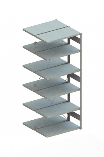 META CLIP 100 DAR 2500 x 1000 x 500 RAL 7035 kpl. mit 2 x 6 Böden 