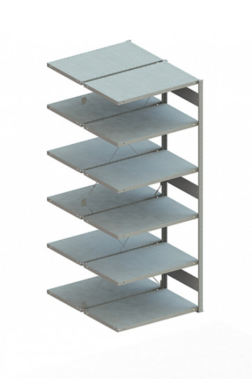 META CLIP 100 DAR 2500 x 1000 x 600 RAL 7035 kpl. mit 2 x 6 Böden 