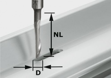 Festool Aluminiumfräser HS Schaft 8 mm HS S8 D5/NL23