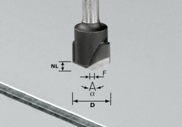 Festool V-Nutfräser HW Schaft 8 mm HW S8 D18-135° (Alu)