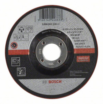 Bosch Schruppscheibe WA 46 BF, Halbflexibel, 125 mm, 22,23 mm, 3 mm, 10 Stück