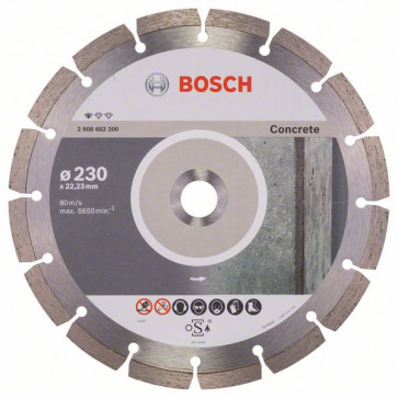 Bosch Diamanttrennscheibe Standard for Concrete, 230 x 22,23 x 2,3 x 10 mm, 1er-Pack