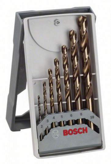 Bosch Metallbohrer-Set Mini X-Line HSS-Co, DIN 338, 135°, 7-teilig, 2 - 10 mm