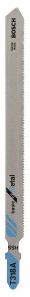 Bosch Stichsägeblatt T 318 A, Basic for Metal, 5er-Pack
