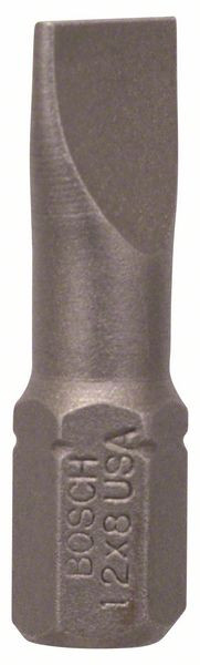Bosch Schrauberbit Extra-Hart, S 1,2 x 8,0, 25 mm, 10er-Pack