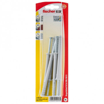 fischer Nageldübel N 8x100/60 S K (8), 5 Stück
