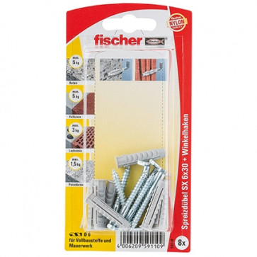 fischer Dübel SX 6x30 H K (8), 5 Stück