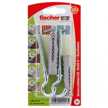 fischer Universaldübel UX 10x60 RH K (2), 5 Stück