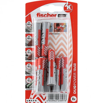 fischer DUOPOWER 10x50 K (8), 5 Stück