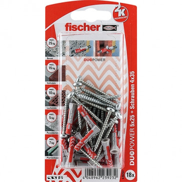 fischer DUOPOWER 5x25 S PH K (18), 5 Stück