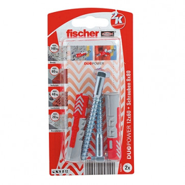 fischer DUOPOWER 12x60 S K (2), 5 Stück