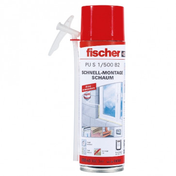 fischer Schnellmontageschaum PU S 1/500 B2, 12 Stück