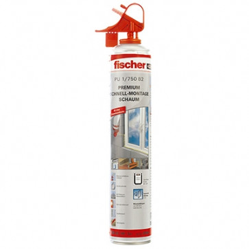 fischer Premium Schnellmontageschaum PU 750, 12 Stück