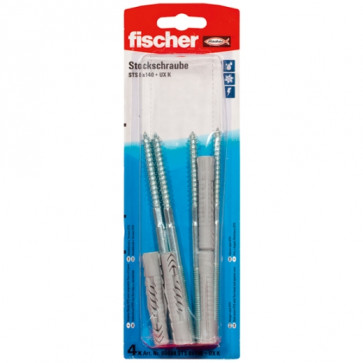 fischer Stockschraube STS 8x140 + UX K (4), 10 Stück