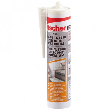 fischer Natursteinsilicon DNS 310 transparent, 12 Stück