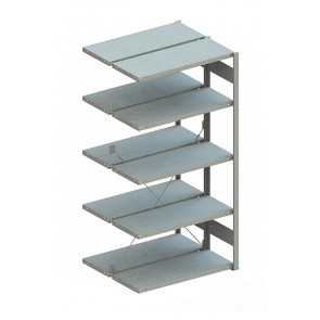 META CLIP 100 DAR 2000 x 1000 x 400 RAL 7035 kpl. mit 2 x 5 Böden 
