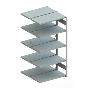 META CLIP 100 DAR 2000 x 1000 x 500 RAL 7035 kpl. mit 2 x 5 Böden 