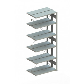 META CLIP 100 DAR 2500 x 1000 x 300 RAL 7035 kpl. mit 2 x 6 Böden 