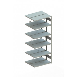 META CLIP 100 DAR 2500 x 1000 x 400 RAL 7035 kpl. mit 2 x 6 Böden 