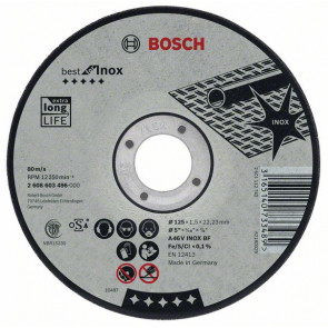 Bosch Trennscheibe gerade Best for Inox A 30 V INOX BF, 115 mm, 22,23 mm, 2,5 mm, 25 Stück
