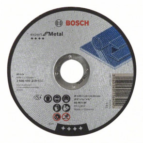 Bosch Trennscheibe gerade Expert for Metal AS 46 S BF, 125 mm, 22,23 mm, 1,6 mm, 25 Stück