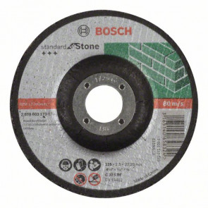 Bosch Trennscheibe gekröpft Standard for Stone C 30 S BF, 115 mm, 22,23 mm, 2,5 mm, 25 Stück