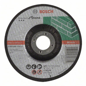 Bosch Trennscheibe gekröpft Standard for Stone C 30 S BF, 125 mm, 22,23 mm, 2,5 mm, 25 Stück