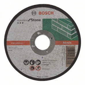 Bosch Trennscheibe gerade Standard for Stone C 30 S BF, 115 mm, 22,23 mm, 3,0 mm, 25 Stück