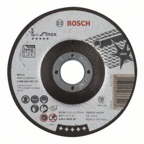 Bosch Trennscheibe gekröpft Best for Inox A 46 V INOX BF, 125 mm, 22,23 mm, 1,5 mm, 25 Stück