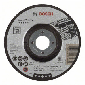 Bosch Schruppscheibe gekröpft, Best for Inox A 30 V INOX BF, 125 mm, 22,23 mm, 7 mm, 10 Stück