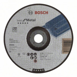 Bosch Schruppscheibe gekröpft Best for Metal A 2430 T BF, 180 mm, 22,23 mm, 7 mm, 10 Stück