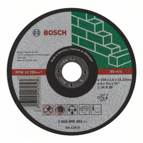 Bosch Trennscheibe gerade Expert for Stone C 24 R BF, 150 mm, 22,23 mm, 2,5 mm, 25 Stück
