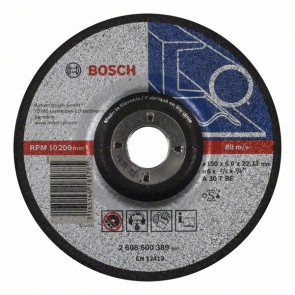 Bosch Schruppscheibe gekröpft Expert for Metal A 30 T BF, 150 mm, 22,23 mm, 6 mm, 10 Stück
