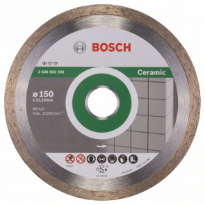 Bosch Diamanttrennscheibe Standard for Ceramic, 150 x 22,23 x 1,6 x 7 mm, 1er-Pack