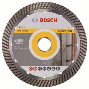 Bosch Diamanttrennscheibe Expert for Universal Turbo, 150 x 22,23 x 2,2 x 12 mm