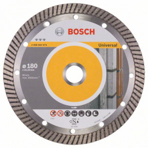 Bosch Diamanttrennscheibe Best for Universal Turbo, 180 x 22,23 x 2,5 x 12 mm