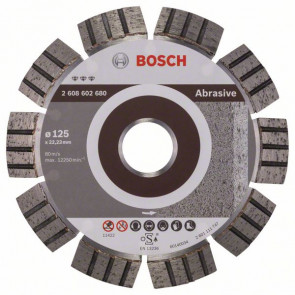 Bosch Diamanttrennscheibe Best for Abrasive, 125 x 22,23 x 2,2 x 12 mm