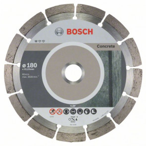 Bosch Diamanttrennscheibe Standard for Concrete, 180 x 22,23 x 2 x 10 mm, 10er-Pack