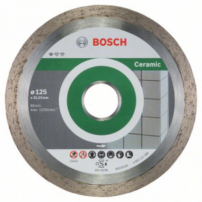 Bosch Diamanttrennscheibe Standard for Ceramic, 125 x 22,23 x 1,6 x 7 mm, 10er-Pack