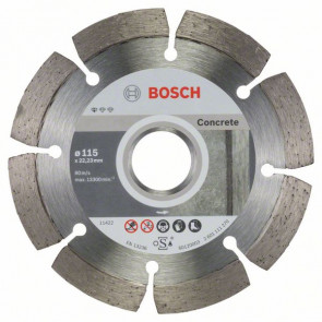 Bosch Diamanttrennscheibe Standard for Concrete, 115 x 22,23 x 1,6 x 10 mm, 10er-Pack