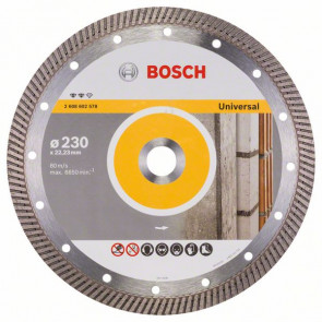 Bosch Diamanttrennscheibe Expert for Universal Turbo, 230 x 22,23 x 2,8 x 12 mm
