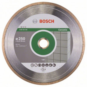 Bosch Diamanttrennscheibe Standard for Ceramic, 250 x 30 + 25,40 x 1,6 x 7 mm