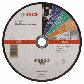 Bosch Trennscheibe gerade Rapido Multi Construction ACS 46 V BF, 230 mm, 22,23 mm, 1,9, 25 Stück