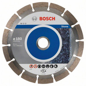 Bosch Diamanttrennscheibe Standard for Stone, 180 x 22,23 x 2 x 10 mm, 10er-Pack