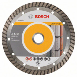 Bosch Diamanttrennscheibe Standard for Universal Turbo, 180x22,23x2,5x10 mm, 10er-Pack