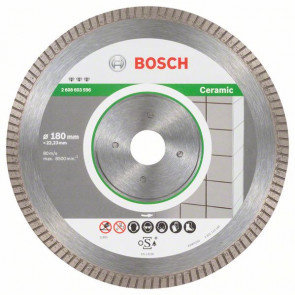 Bosch Diamanttrennscheibe Best for Ceramic Extra-Clean Turbo, 180 x 22,23 x 1,6 x 7 mm