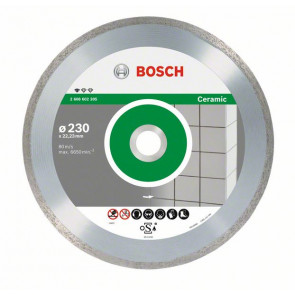 Bosch Diamanttrennscheibe Standard for Ceramic, 230 x 22,23 x 1,6 x 7 mm, 10er-Pack